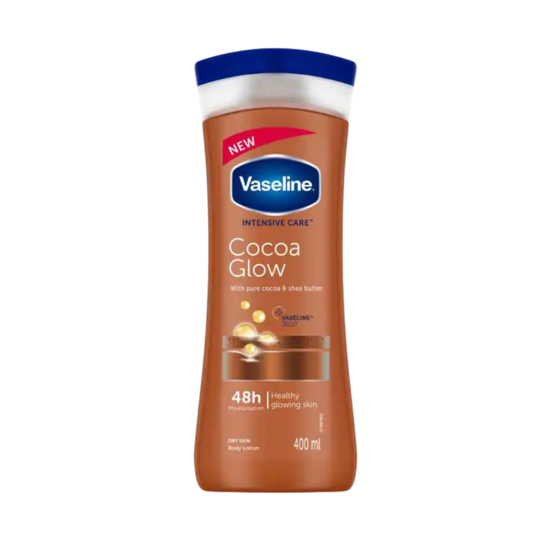 Untitled design (30) Vaseline Intensive Care Cocoa Glow 48H Moisturising Body Lotion 400ml - Image 1