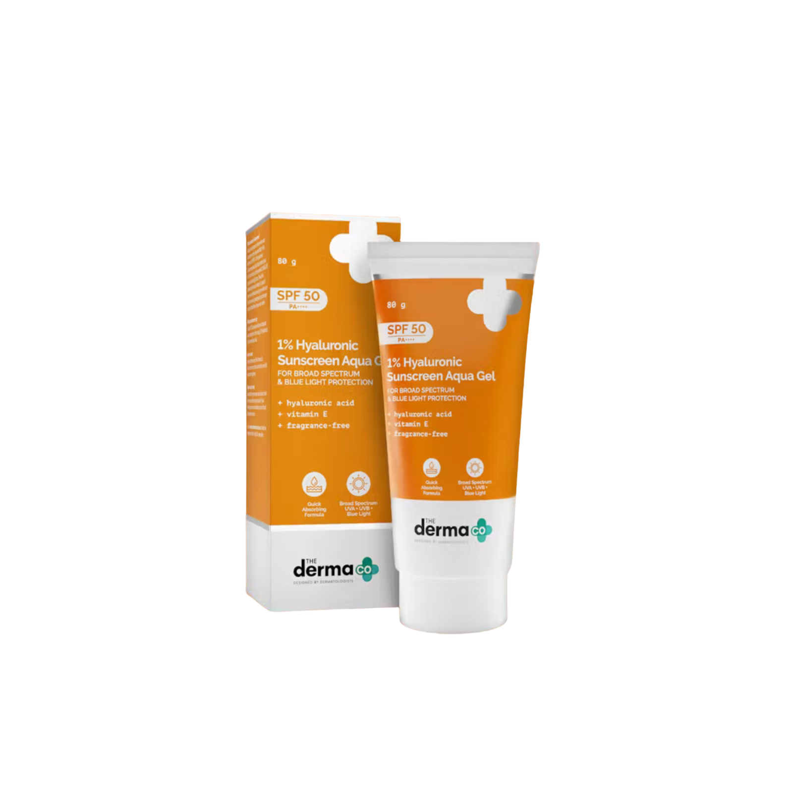 Untitled design (46) The Derma Co 1% Hyaluronic Sunscreen Aqua Gel SPF 50 80g - Image 1
