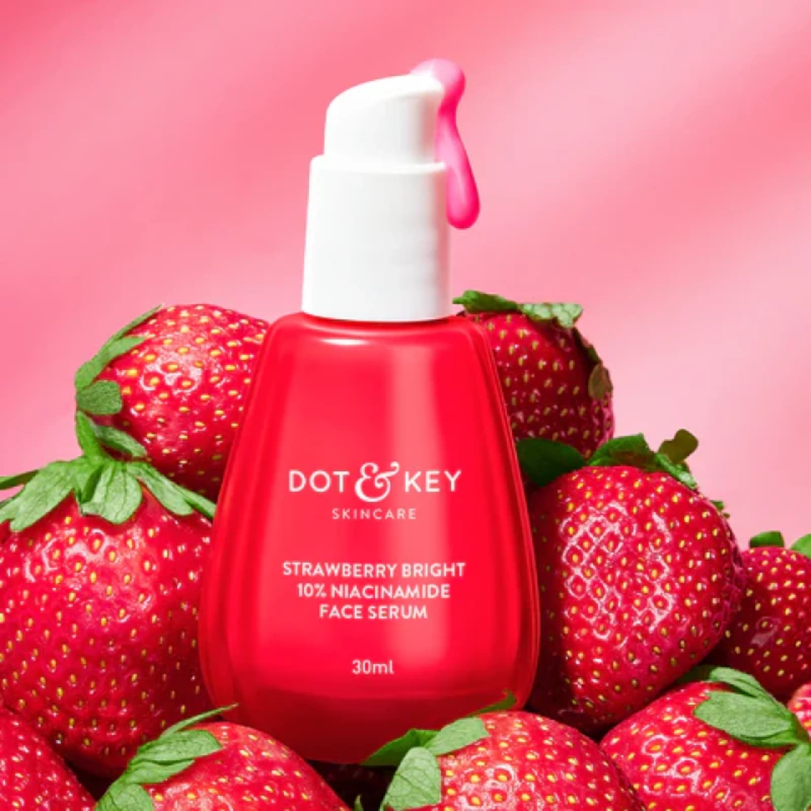DOT & KEY (4) Dot & Key Strawberry Bright 10% Niacinamide Face Serum 30ml - Image 1