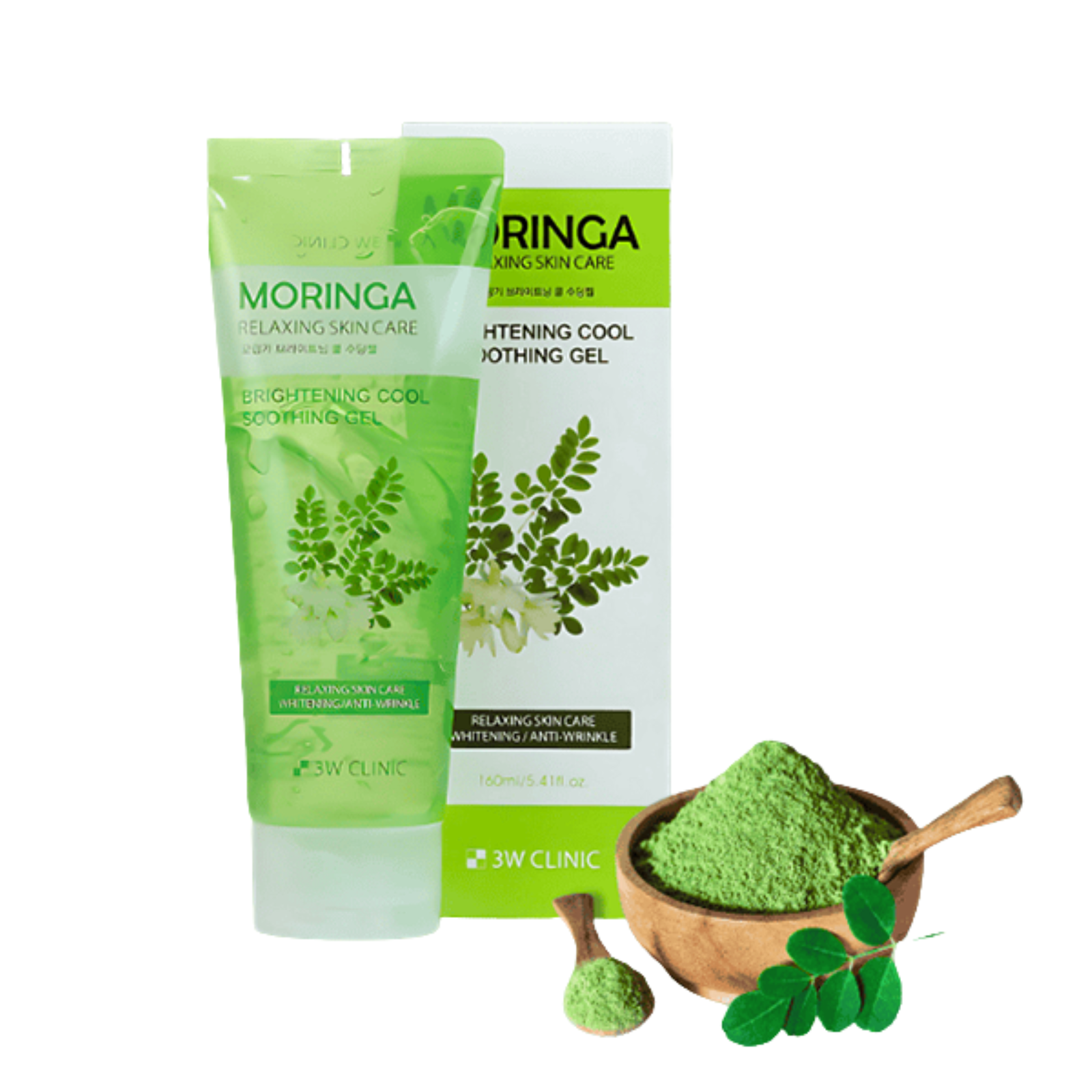 Untitled design (17) 3W Clinic Moringa Brightening Cool Soothing Gel 160ml - Image 1
