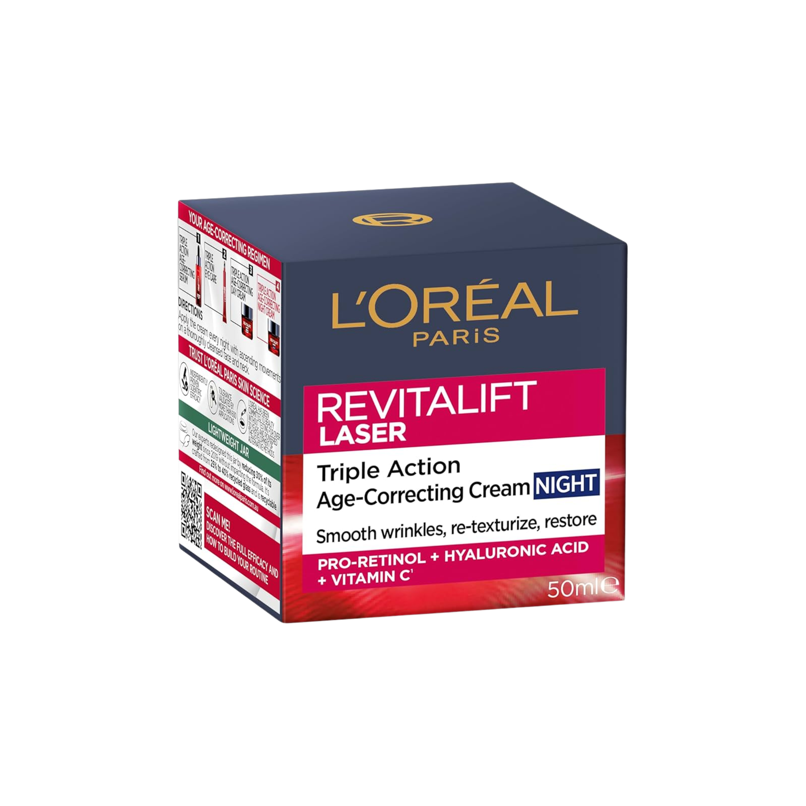 Mart Space (41) L'Oreal Revitalift Laser Triple Action Age - Correcting Night Cream 50ml - Image 1