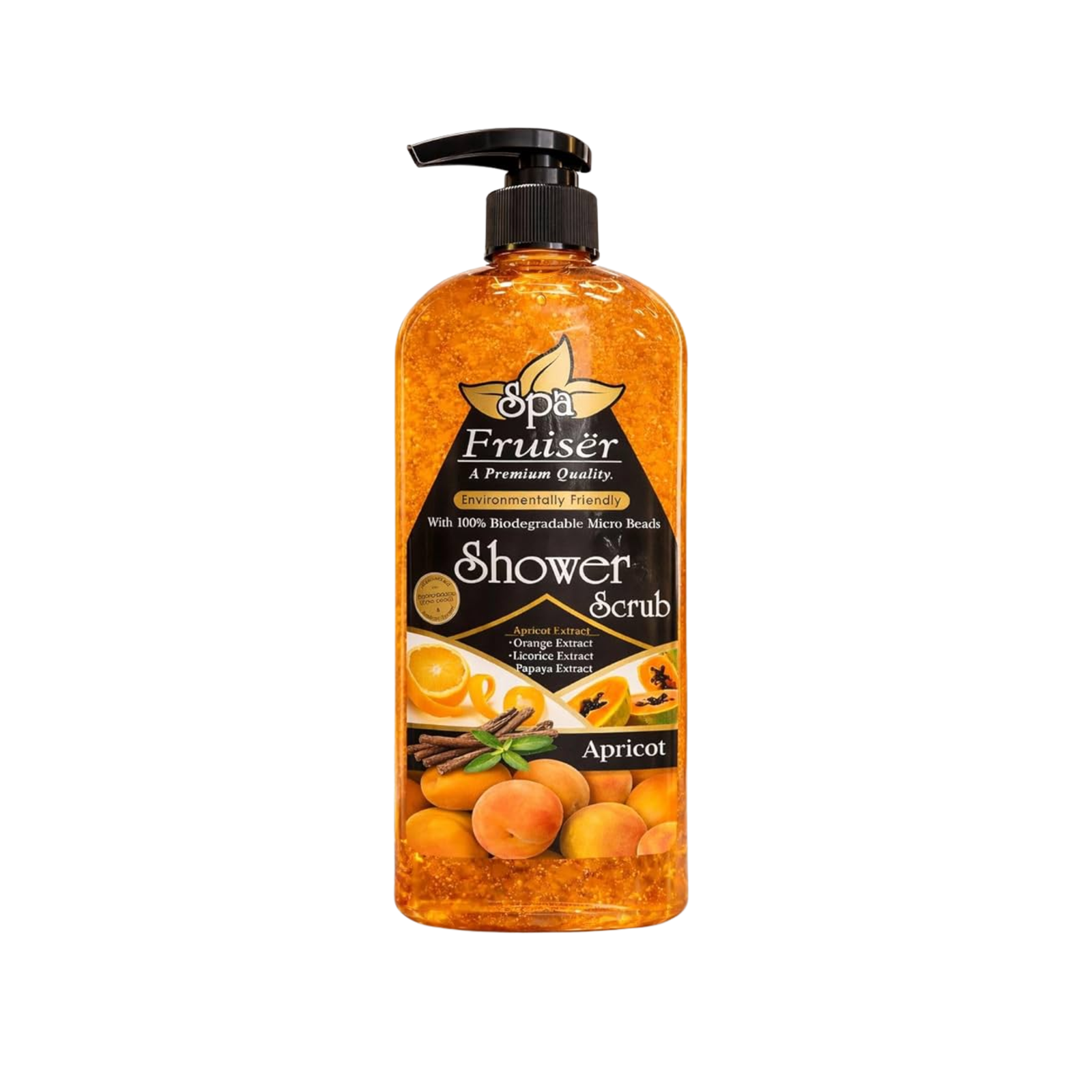 Mart Space (44) Fruiser Spa Apricot Shower Scrub 730ml - Image 1