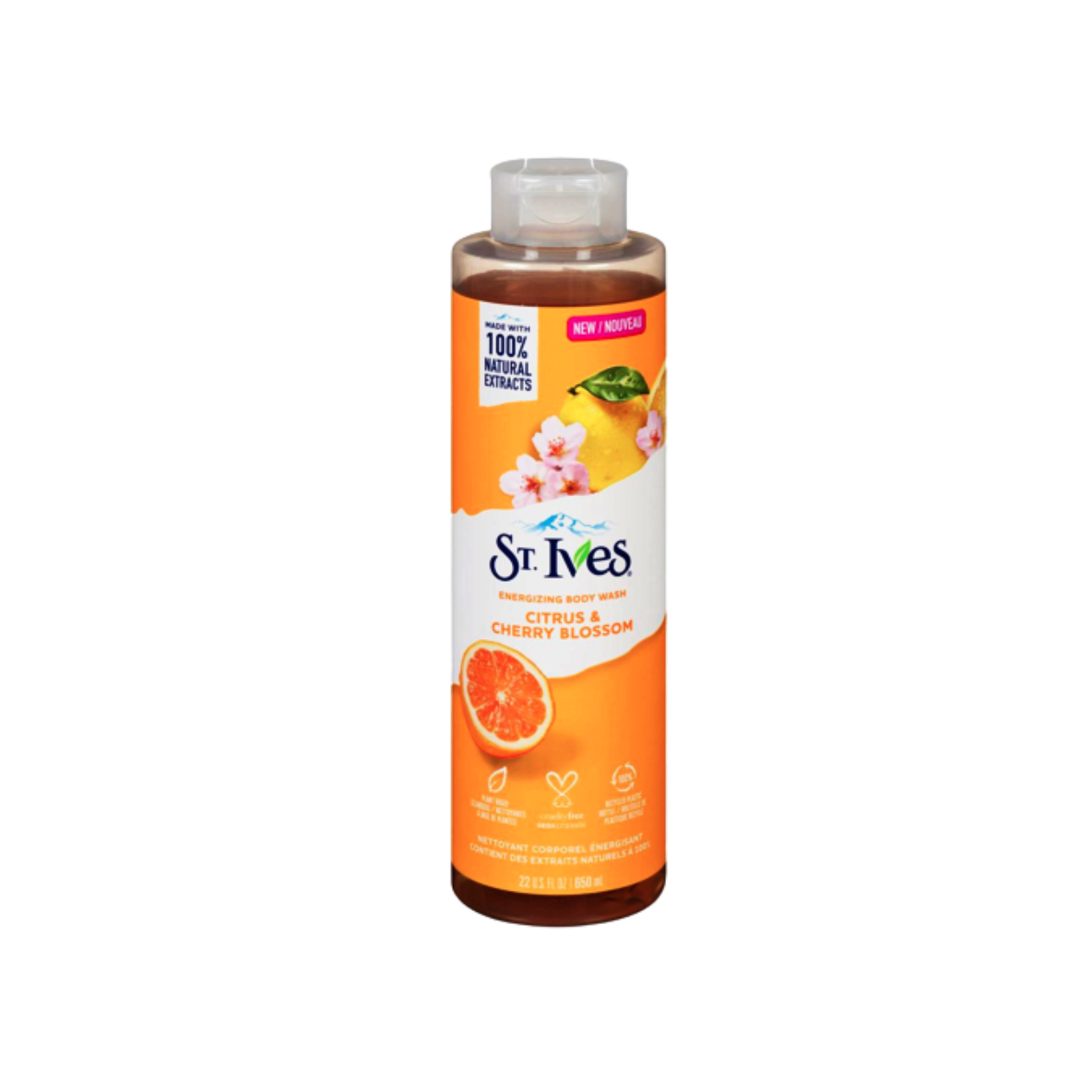 Mart Space (51) St.Ives Citrus & Cherry Blossom Energizing Body Wash 650ml - Image 1