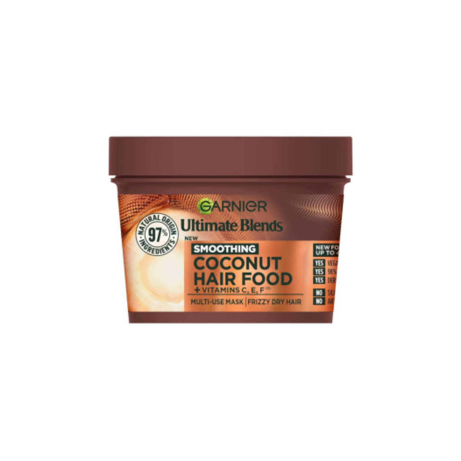 Mart Space (86) Garnier Ultimate Blends Smoothing Coconut Hair Food + Vitamin C,E,F Multi-Use Mask 400ml - Image 1