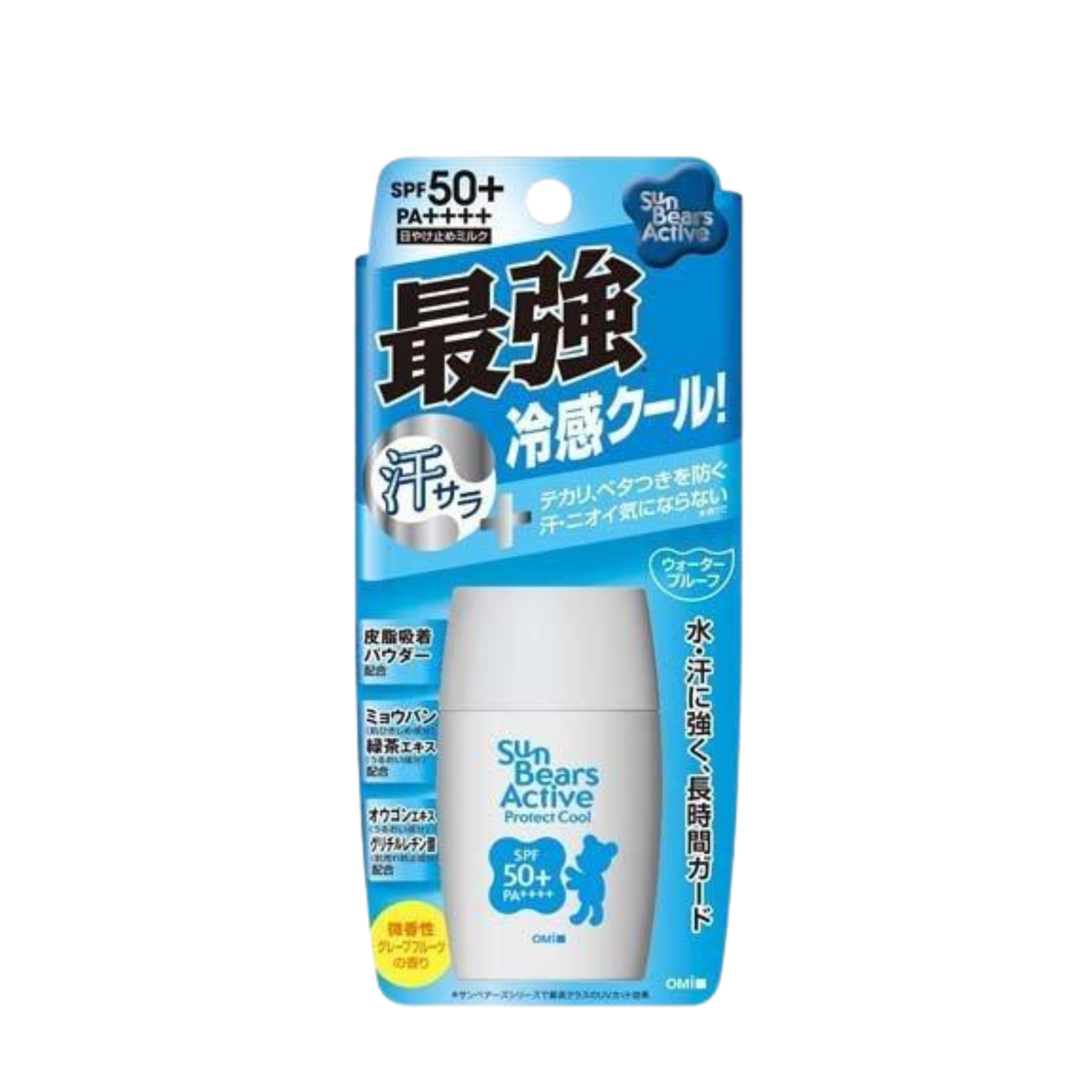 Mart Space (96) Omi Brotherhood Sun Bears Active Protect Cool Sunscreen SPF 50+ PA++++ 30g - Image 1